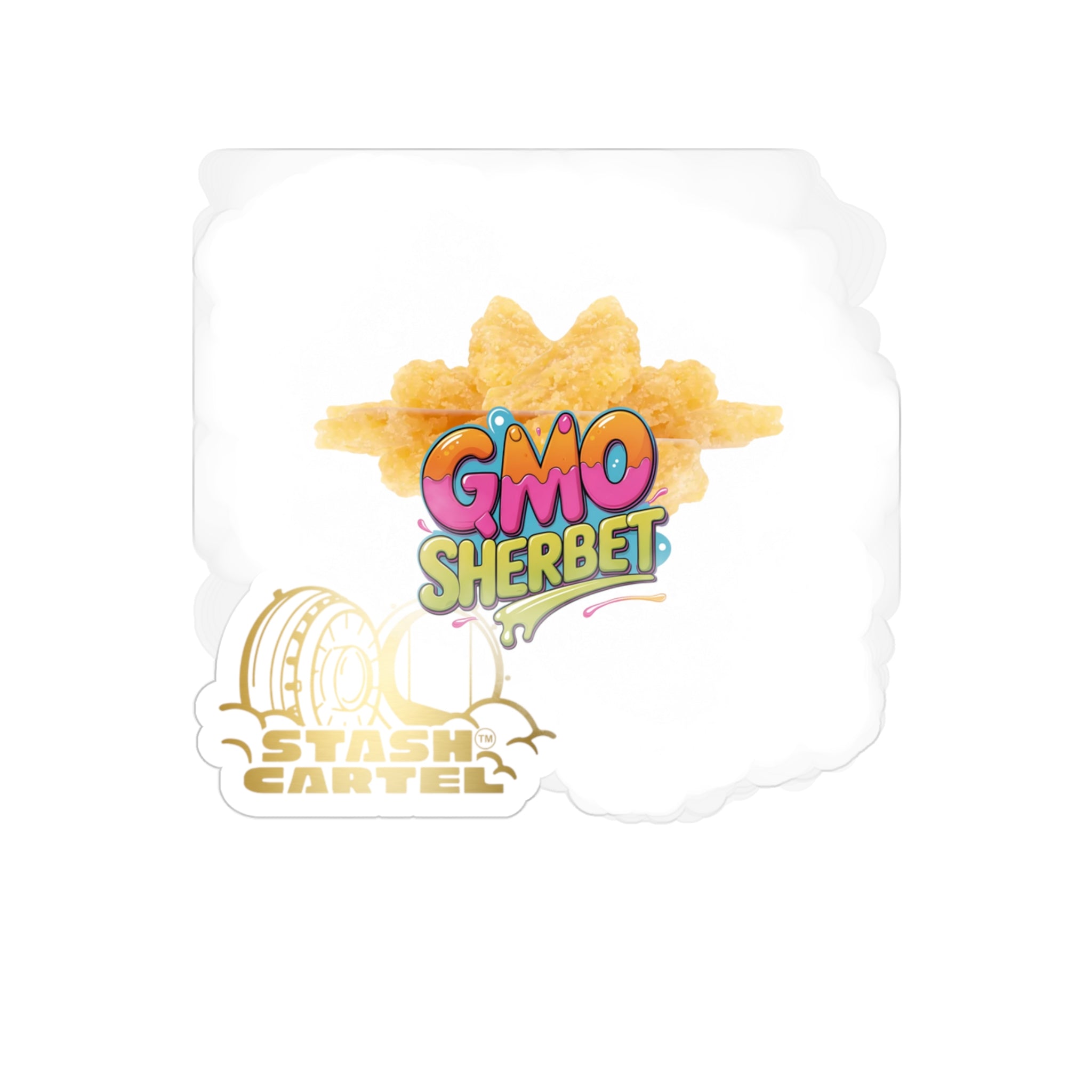 GMO Sherbet Transparent Outdoor Sticker 2x2
